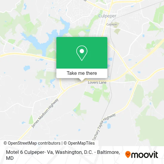 Motel 6 Culpeper- Va map