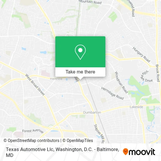 Texas Automotive Llc map