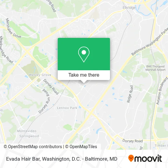 Evada Hair Bar map