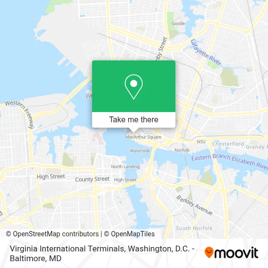 Virginia International Terminals map