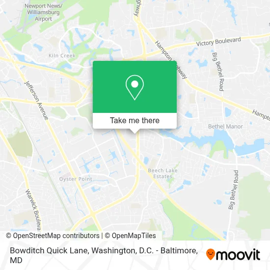 Bowditch Quick Lane map
