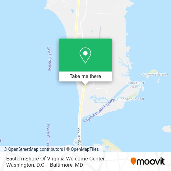 Eastern Shore Of Virginia Welcome Center map
