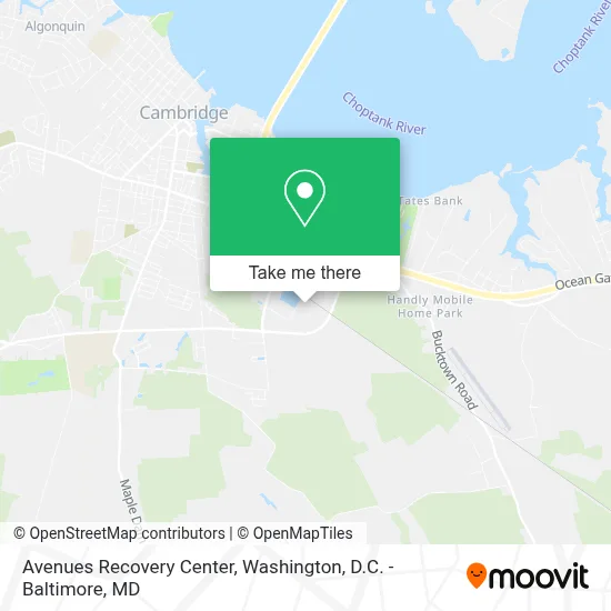 Avenues Recovery Center map