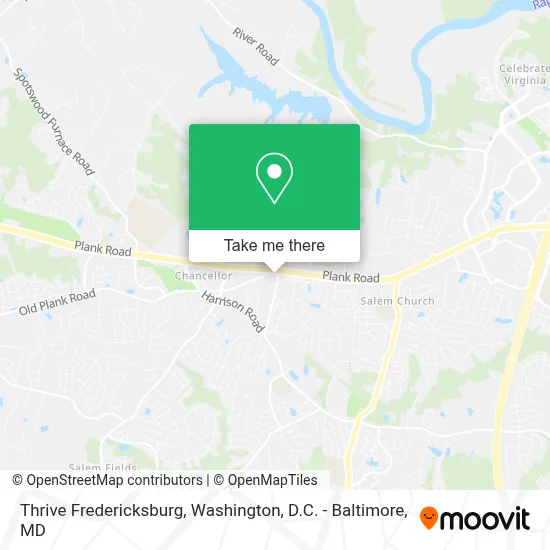 Thrive Fredericksburg map