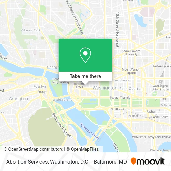 Abortion Services map