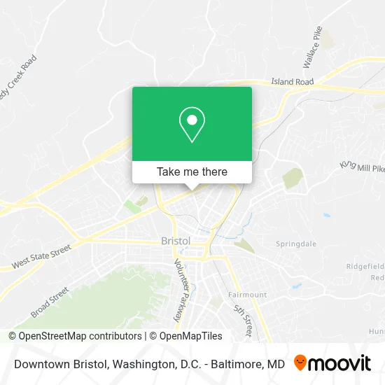 Downtown Bristol map