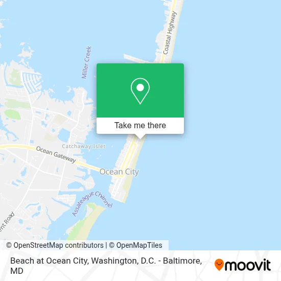 Beach at Ocean City map