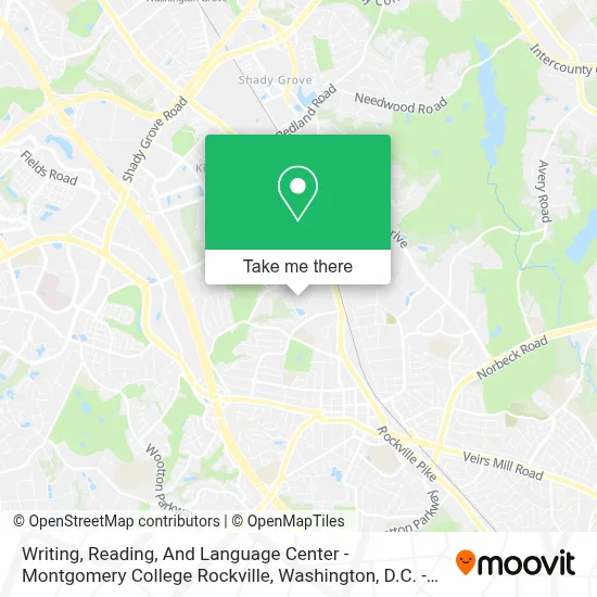 Writing, Reading, And Language Center - Montgomery College Rockville map