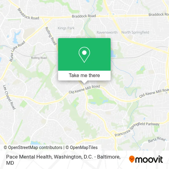 Pace Mental Health map