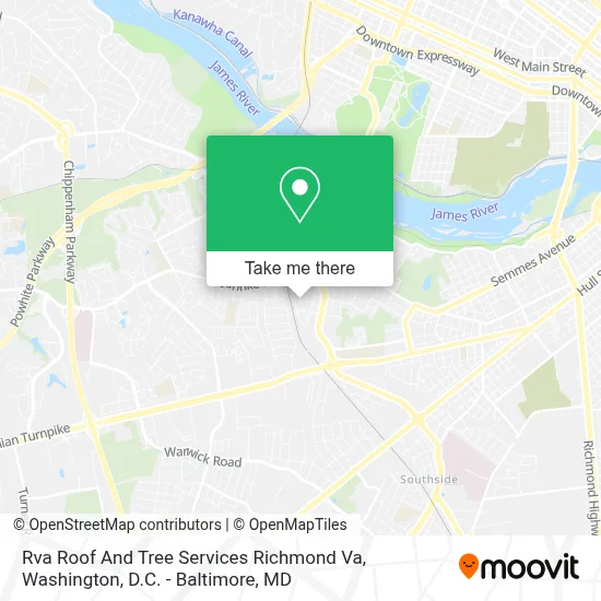 Rva Roof And Tree Services Richmond Va map