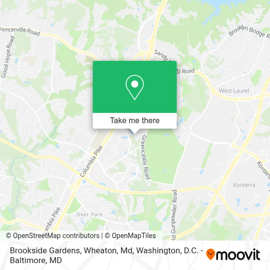 Brookside Gardens, Wheaton, Md map