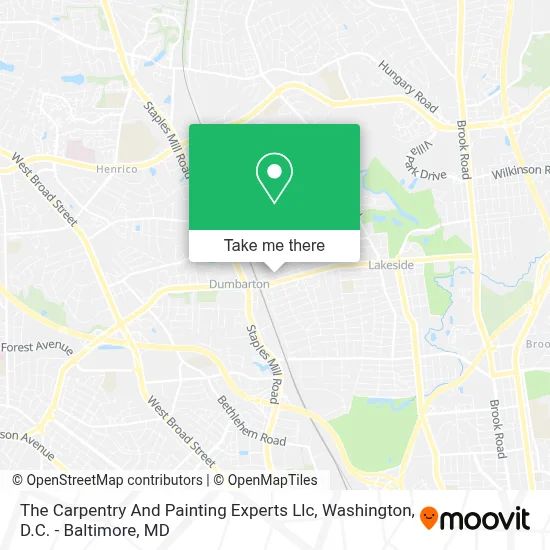 The Carpentry And Painting Experts Llc map