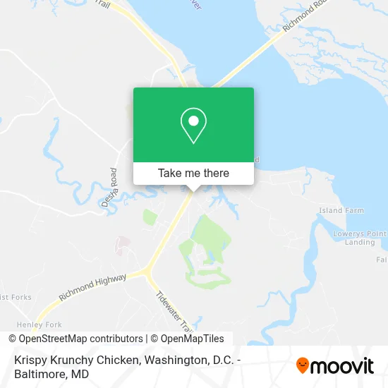 Krispy Krunchy Chicken map