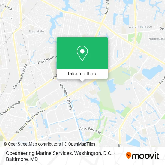 Oceaneering Marine Services map