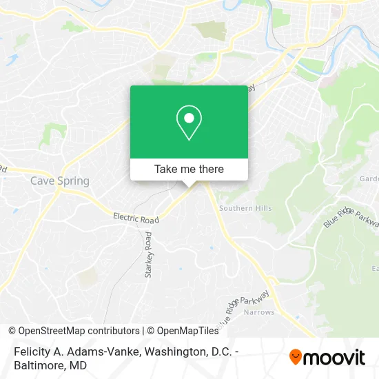 Felicity A. Adams-Vanke map