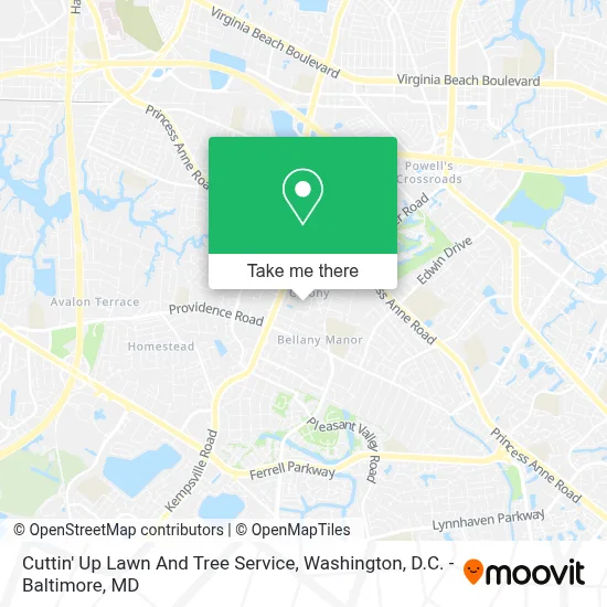 Cuttin' Up Lawn And Tree Service map