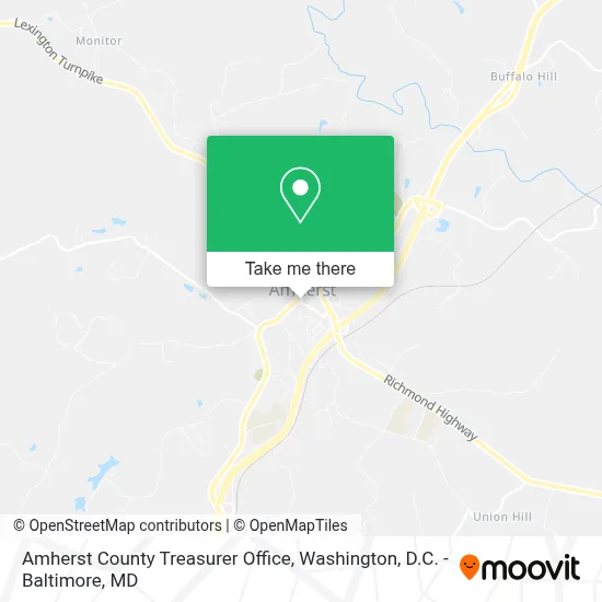 Amherst County Treasurer Office map
