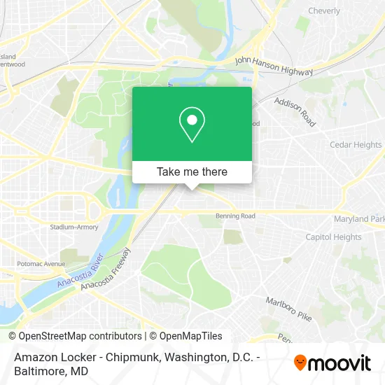 Amazon Locker - Chipmunk map