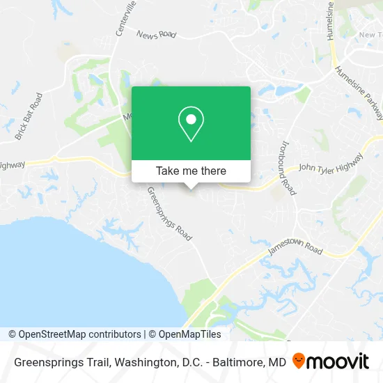 Greensprings Trail map