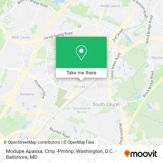 Modupe Apassa, Crnp -Pmhnp map