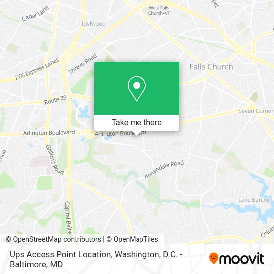 Ups Access Point Location map