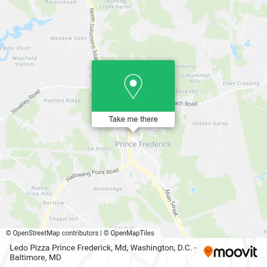 Ledo Pizza Prince Frederick, Md map