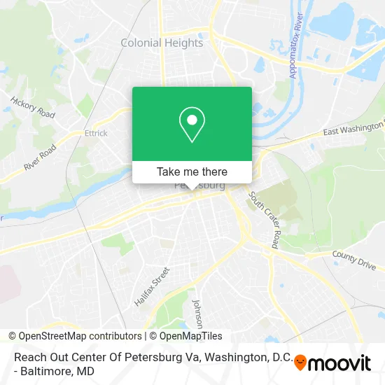 Reach Out Center Of Petersburg Va map