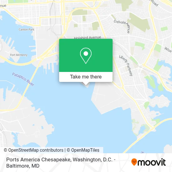 Ports America Chesapeake map