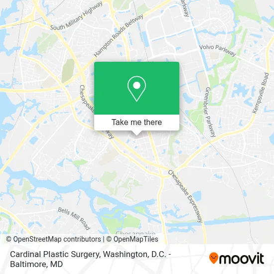 Cardinal Plastic Surgery map