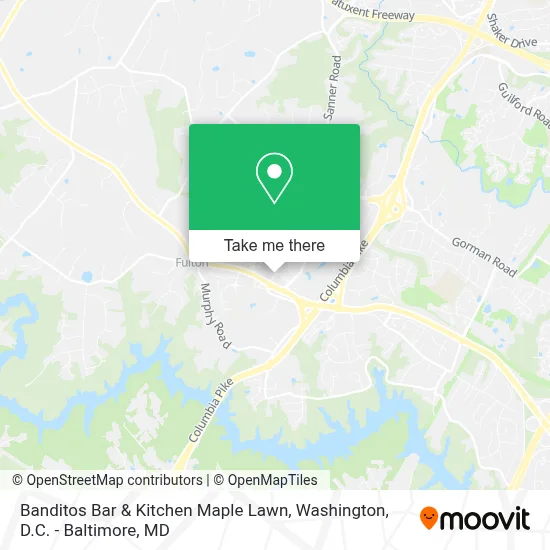 Banditos Bar & Kitchen Maple Lawn map