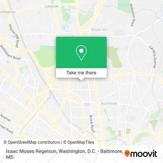 Isaac Moses Regelson map