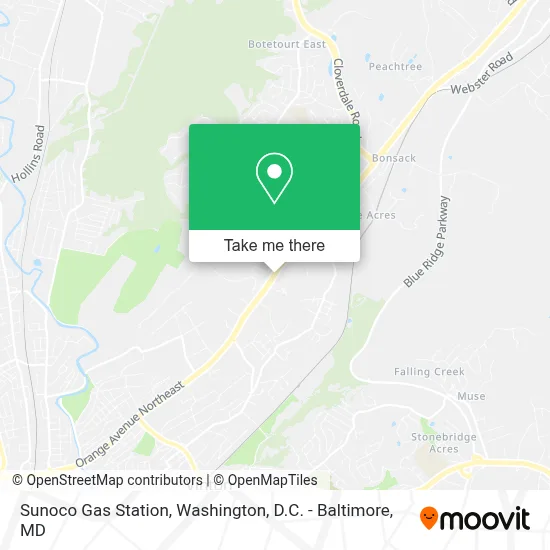 Sunoco Gas Station map