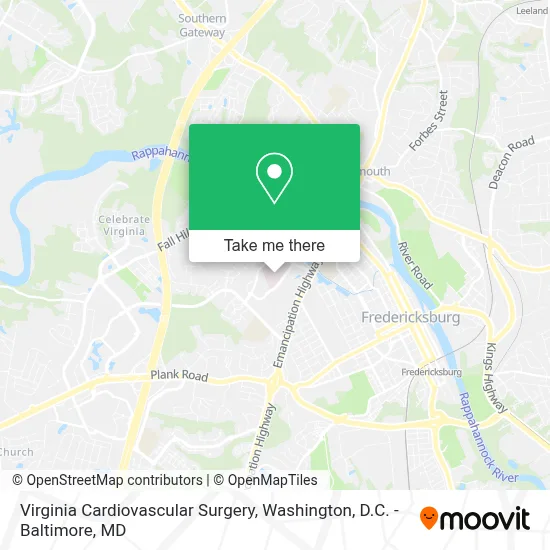 Virginia Cardiovascular Surgery map
