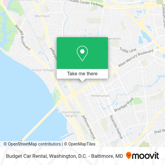 Budget Car Rental map
