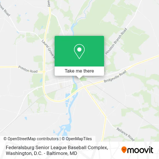 Federalsburg Senior League Baseball Complex map