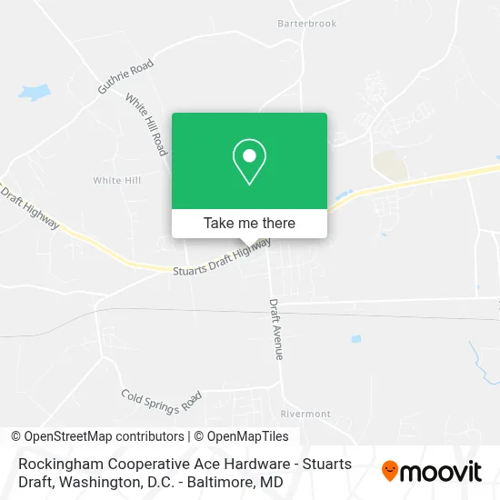 Rockingham Cooperative Ace Hardware - Stuarts Draft map