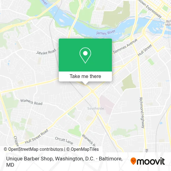 Unique Barber Shop map