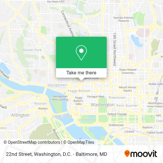 22nd Street map