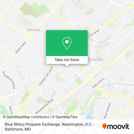 Blue Rhino Propane Exchange map