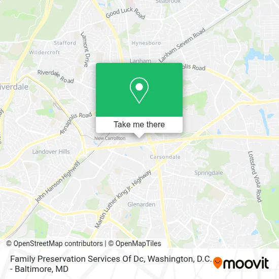 Family Preservation Services Of Dc map