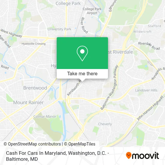 Cash For Cars In Maryland map