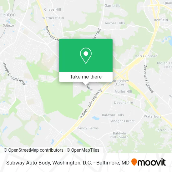 Subway Auto Body map