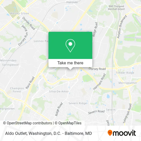 Aldo Outlet map