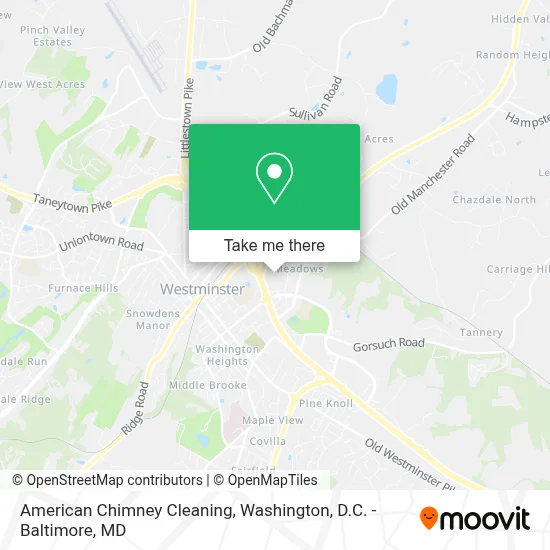 American Chimney Cleaning map