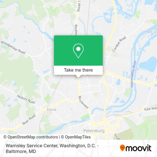 Wamsley Service Center map