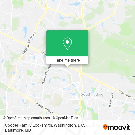 Cooper Family Locksmith map
