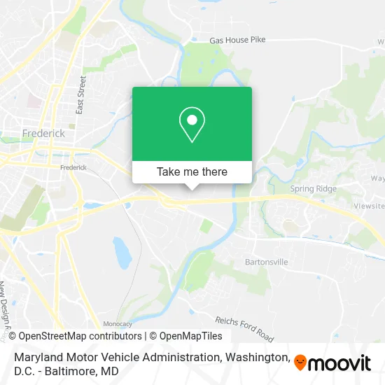 Maryland Motor Vehicle Administration map