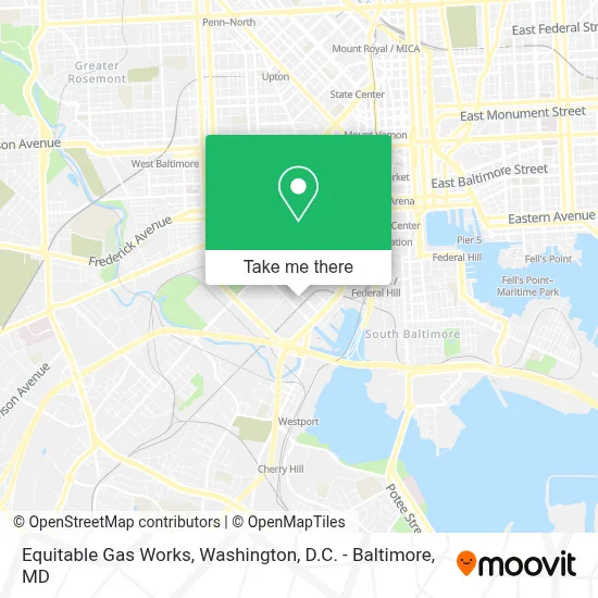 Equitable Gas Works map