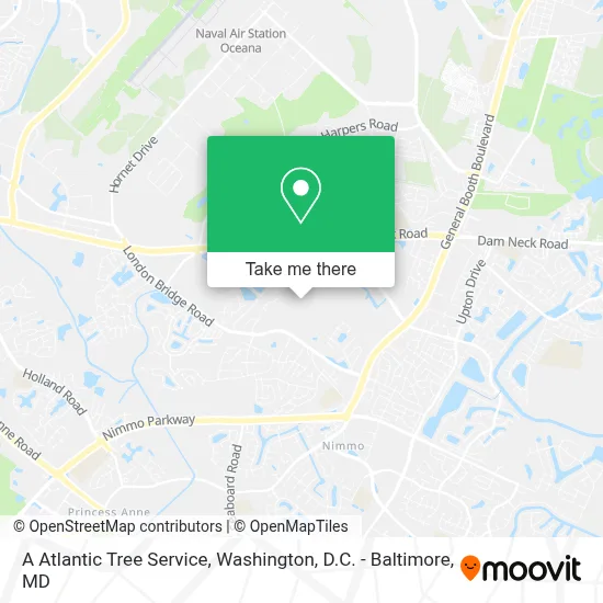 A Atlantic Tree Service map