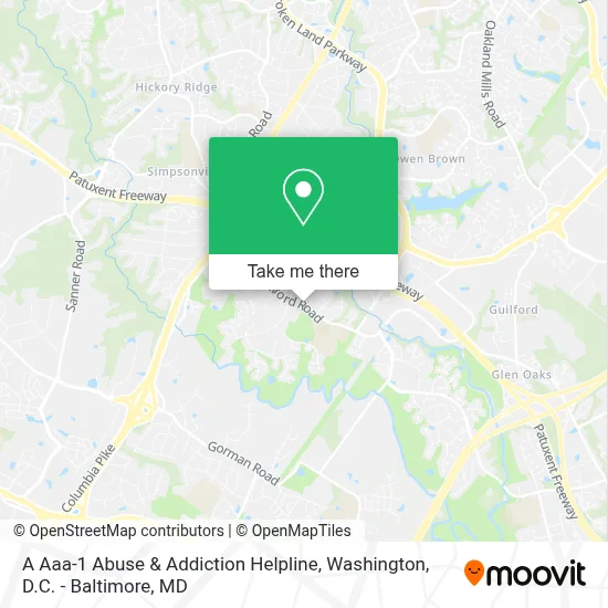 A Aaa-1 Abuse & Addiction Helpline map